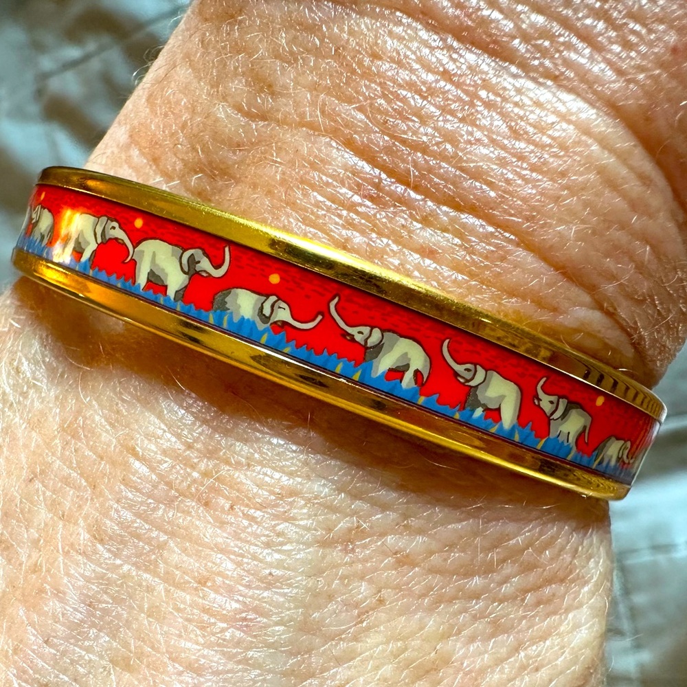Hermes Enamel Bangle Bracelet size 65